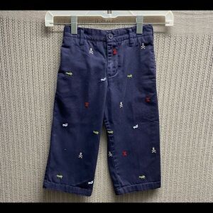 HARTSTRINGS toddler boys nautical theme navy blue adjustable waist pants